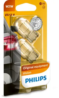 Set 2 becuri incandescente PHILIPS Vision W21W 12V 12065B2