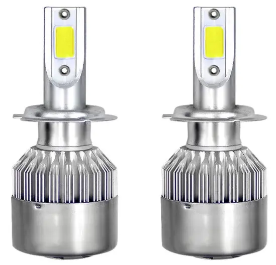 Set 2 becuri Led auto C6 H7 putere 36W 3800LM temperatura 6500K hassa