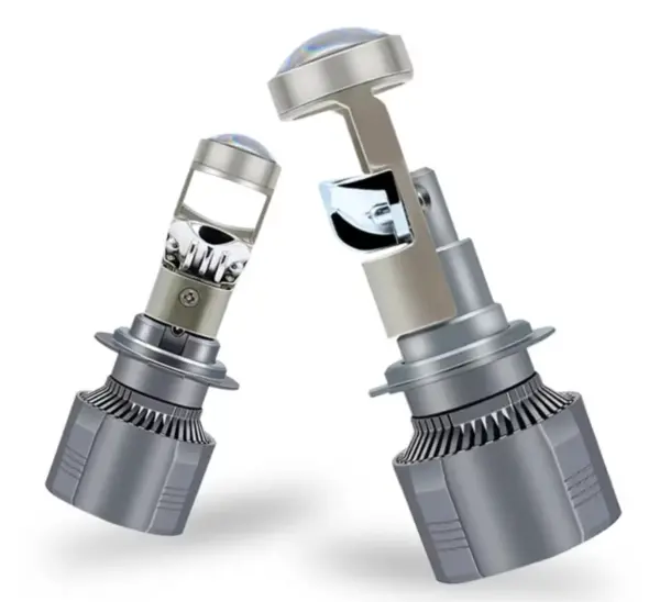 Set 2 becuri LED auto H7 cu Lupa CANBUS alb rece