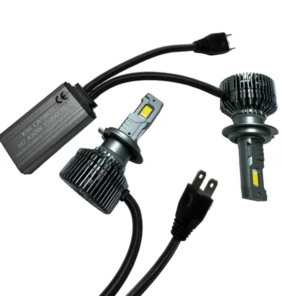 Set 2 Becuri LED Auto K98 H7 putere 430W de 35000LM CANBUS 6000K