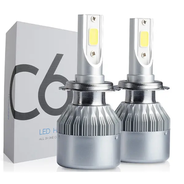 Set 2 becuri LED Auto, model C6, soclu H11, 6000K, 36W, 3500Lm, plug & play