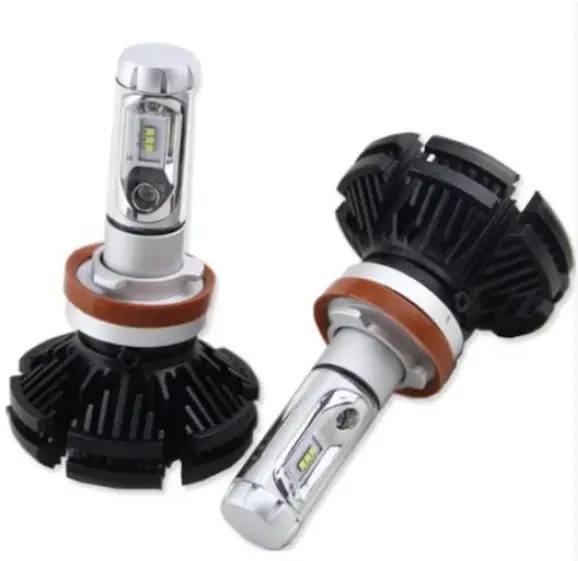 Set 2 becuri LED auto X3 H4 cu doua faze putere 50W 6000 lumeni temperatura 6000K