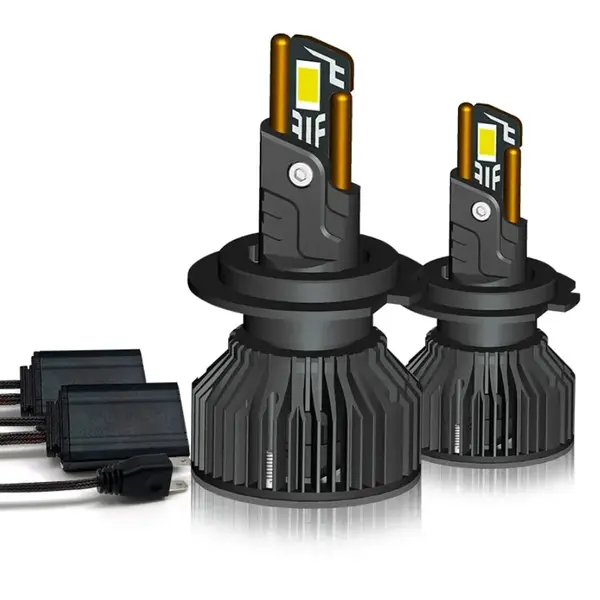Set 2 Becuri LED H7 T55 Mini BZRSH 180W 23000lm 6000K Canbus 60mm