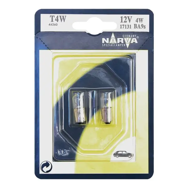 Set 2 Becuri T4W 12V Blister Narva