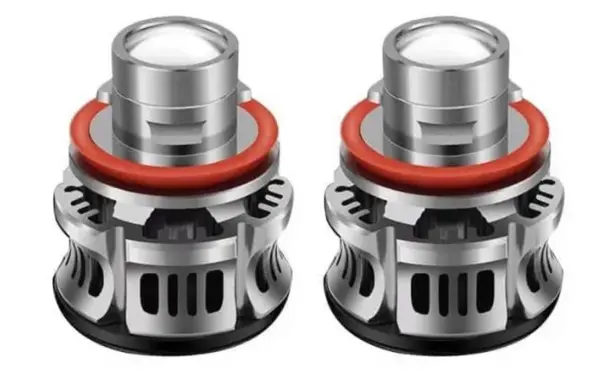 Set 2 becuri V6 auto LED H11 de 100W 6000k lumina alb rece si flux luminos