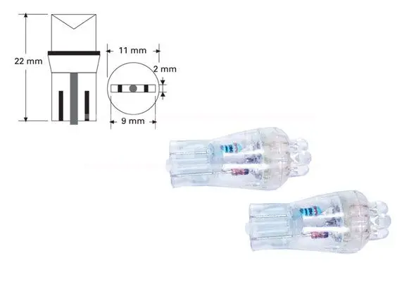 Set 2 becuri W5W, LED, 12V, 0.24W CARPRISS 79780290