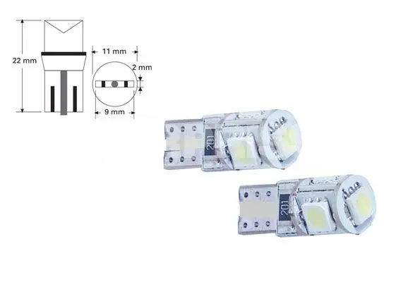 Set 2 becuri W5W, LED, 12V, 0.8W CARPRISS 79780291