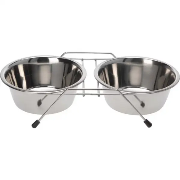 Set 2 boluri cu suport, otel inoxidabil, Agility, diametru bol 13 cm 350 ml