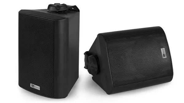 Set 2 boxe 100V/8 ohm, 30W RMS, 4 inch, IPX5, Power Dynamics BC40V-Black, interior/exterior, negru