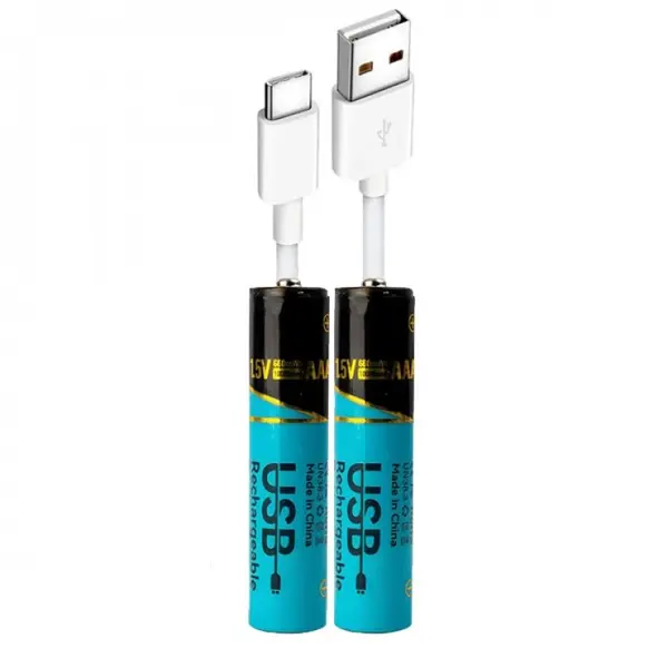 Set 2 buc acumulatori AAA 1.5V 660mWh incarcare USB type C