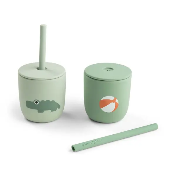 Set 2 cani cu pai Done by Deer din silicon Playground green 2 x 120 ml