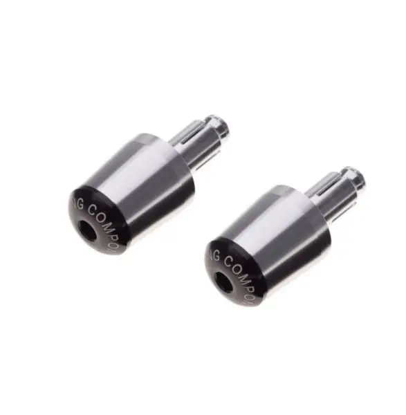Set 2 capeti ghidon moto conici, culoare argintiu, din aluminiu