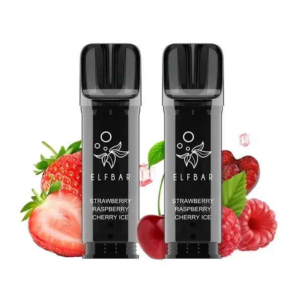 Set 2 cartuse Elf Bar Elfa Pro Pod - Strawberry Raspberry Cherry Ice