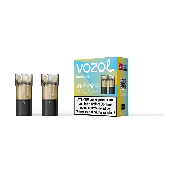 Set 2 cartuse Vozol Switch Pro 800 0mg - Banana Ice