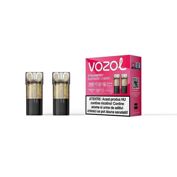 Set 2 cartuse Vozol Switch Pro 800 0mg - Strawberry Raspberry Cherry