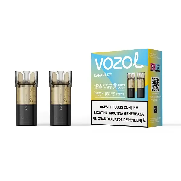 Set 2 cartuse Vozol Switch Pro 800 20mg - Banana Ice