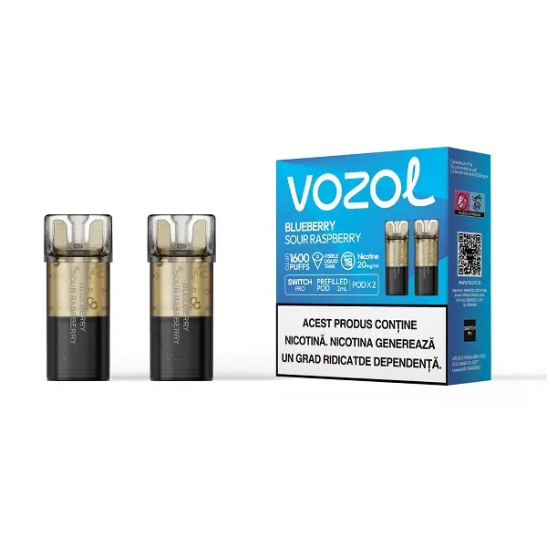 Set 2 cartuse Vozol Switch Pro 800 20mg - Blueberry Sour Raspberry