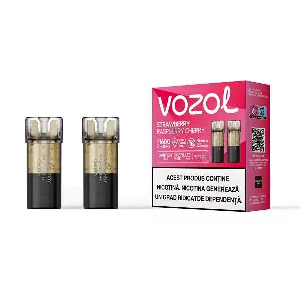 Set 2 cartuse Vozol Switch Pro 800 20mg - Strawberry Raspberry Cherry