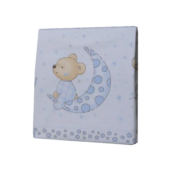 Set 2 cearceafuri din bumbac pentru saltea 120x60 cm Beberoyal Bear Dreams Alb