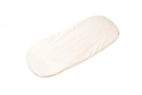 Set 2 cearsafuri cosulet si landou 72x30 cm din bumbac crem galben + protectie impermeabila