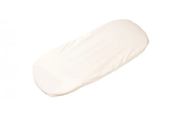 Set 2 cearsafuri cosulet si landou 72x30 cm din bumbac crem roz + protectie impermeabila