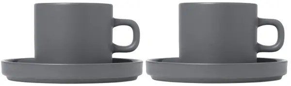 Set 2 cești de cafea Blomus - Pilar, 200 ml, gri