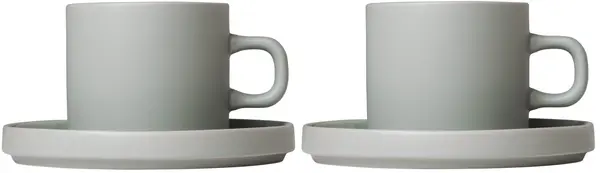 Set 2 cești de cafea Blomus - Pilar, 200 ml, gri deschis