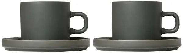 Set 2 cești de cafea Blomus - Pilar, 200 ml, gri-verde