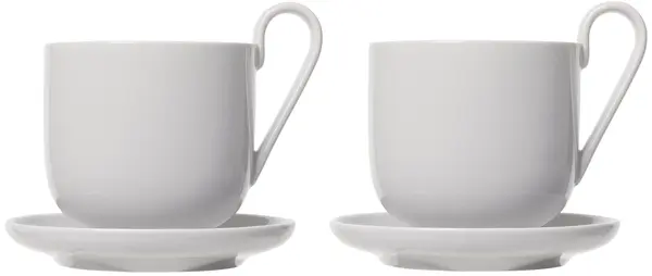 Set 2 cești de cafea Blomus - Ro, 290 ml, gri deschis