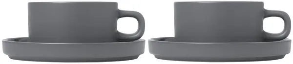 Set 2 cești de ceai Blomus - Pilar, 170 ml, gri