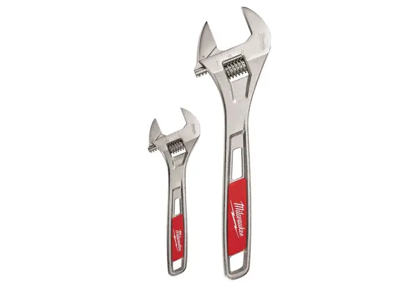 Set 2 chei ajustabile Milwaukee, deschidere pana la 38mm, placate cu crom, maner ergonomic, orificiu agatare, 48227400