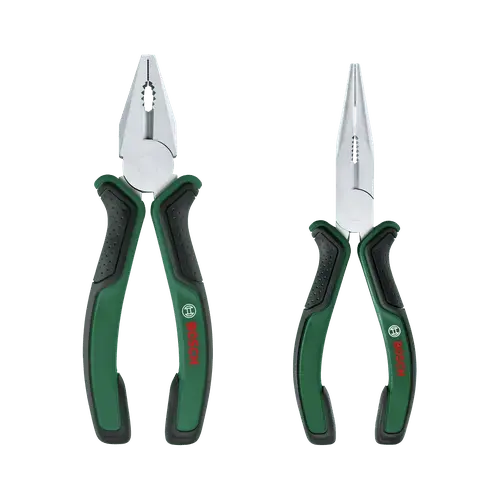 Set 2 clesti Bosch 1600A0275H, 45 HRC zona prindere, 60 HRC margina taiere, otel cu continut ridicat de carbon