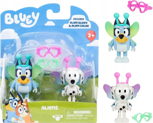 Set 2 figurine - Bluey - Aliens: Bluey & Chloe | Moose Toys