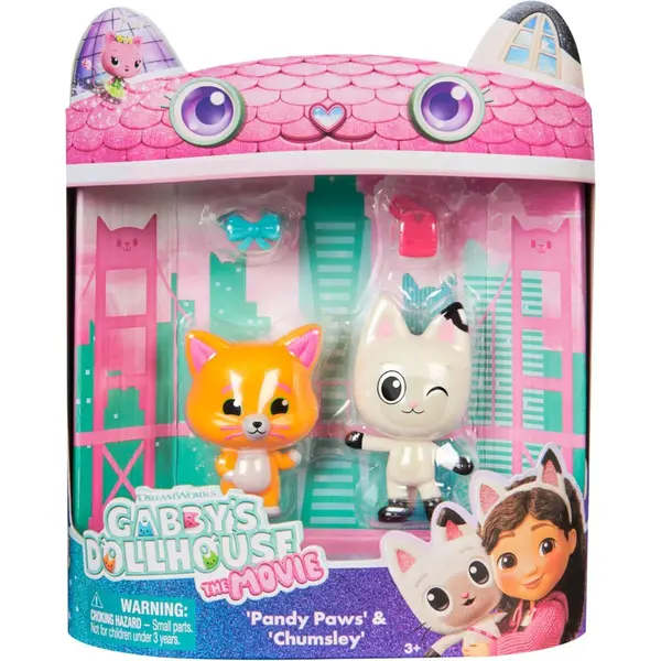 Set 2 figurine, Gabbys Dollhouse, Pandy Paws si Chumsley, 6074578