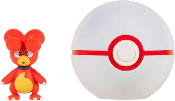 Set 2 figurine - Pokemon Clip 'n' Go: Magby & Premier Ball | Jazwares