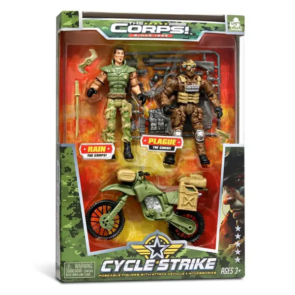Set 2 figurine si vehicul militar, Lanard, The Corps Universe, Rain-Prague