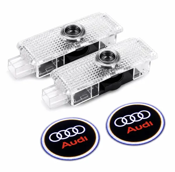 Set 2 Holograme LED cu LOGO AUDI pentru Portiere