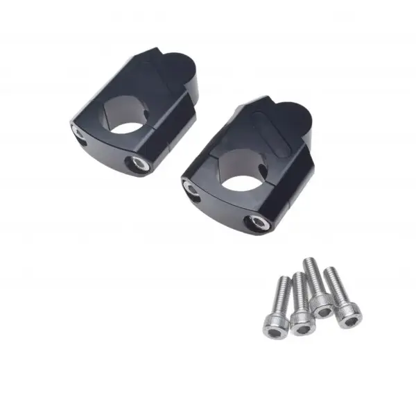 Set 2 inaltatoare montaj ghidon moto, culoare negru
