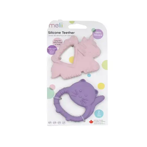 Set 2 jucarii pentru dentitie Melii Unicorn si pisoi