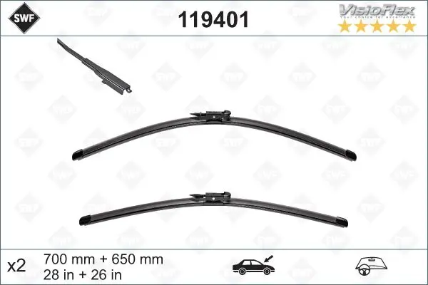 Set 2 lamele stergator SWF 119401