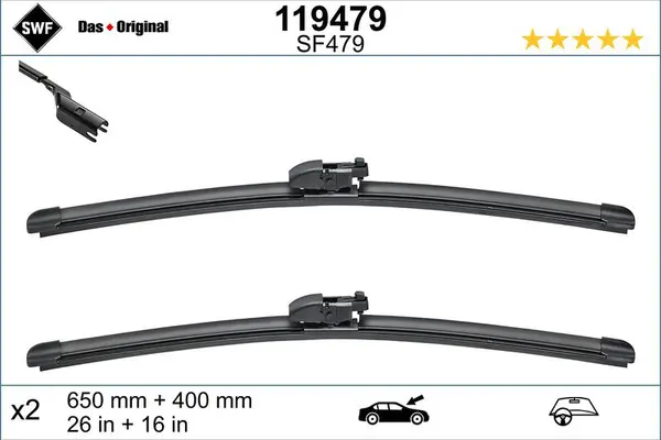 Set 2 lamele stergator SWF 119479