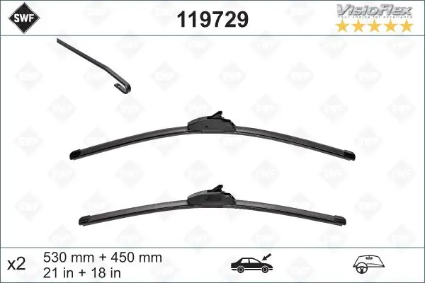 Set 2 lamele stergator SWF 119729