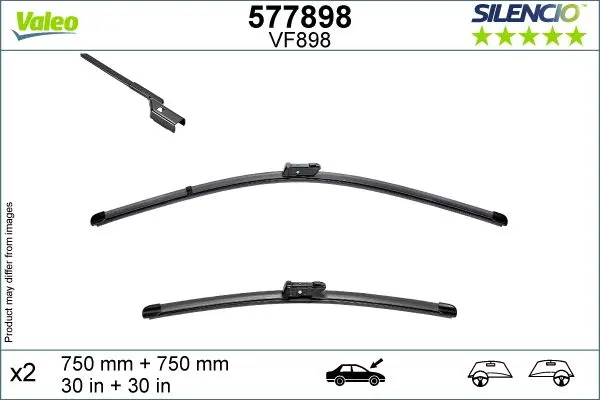 Set 2 lamele stergator VALEO 577898
