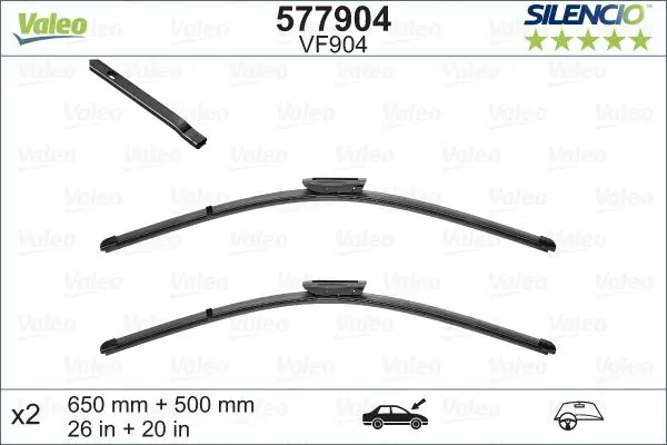 Set 2 lamele stergator VALEO 577904
