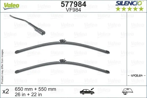 Set 2 lamele stergator VALEO 577984