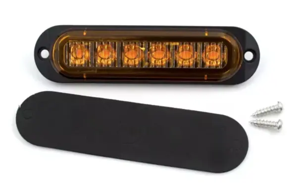 Set 2 Lampi laterale 6 LED Semnalizare Galbena 12 24V pozitie si stroboscop pentru camion remorca