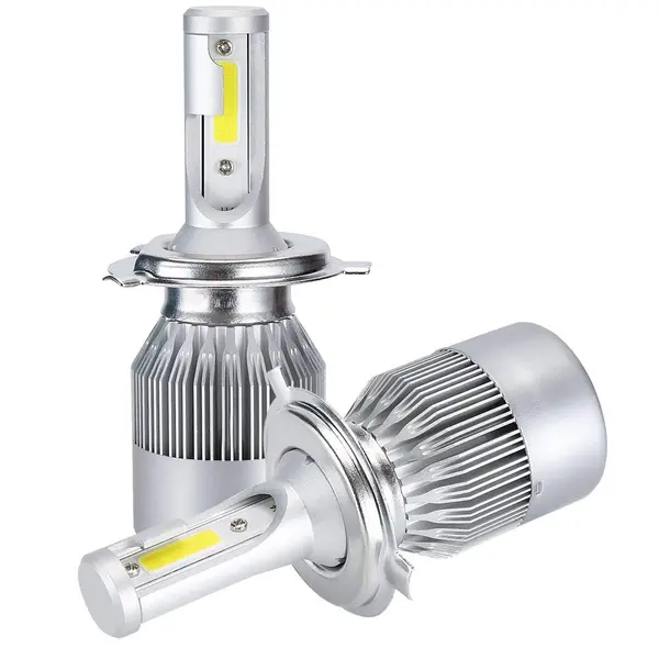 Set 2 Lampi LED C6 H4 Lumina ALBA 6500K 72W/set cu 2 faze