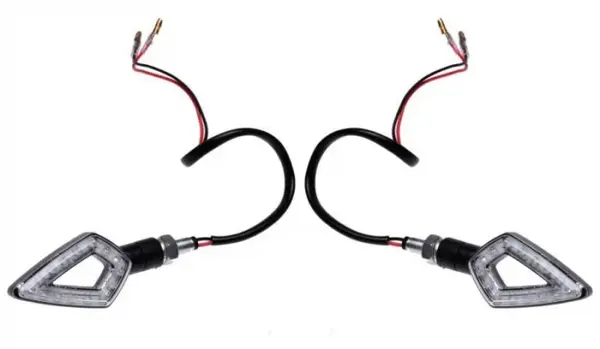 Set 2 lampi semnalizari LED, carcasa neagra, 12v 1W