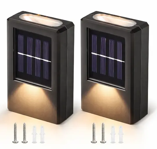 Set 2 lampi solare de perete cu iluminare sus jos lumina calda