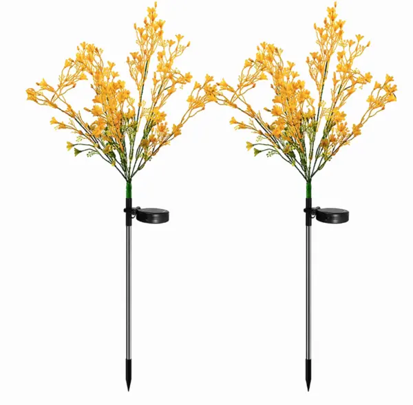 Set 2 Lampi solare LED tip FLORI DE RAPITA pentru gradina iluminare decorativa exterior